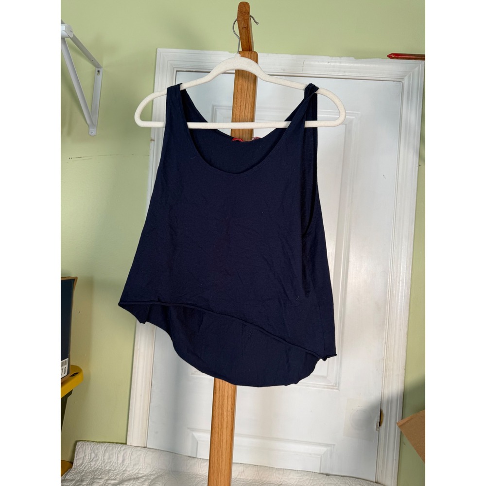 American Made Supply Co Navy Blue High Low Tank Top Sleeveless Shirt Small NWT